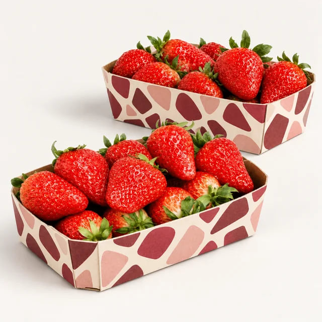 Caixas Personalizadas para Frutas do Modelo 3 — Fornecimento para Marcas de Produtos Agrícolas — visualização da composição e da arte personalizada