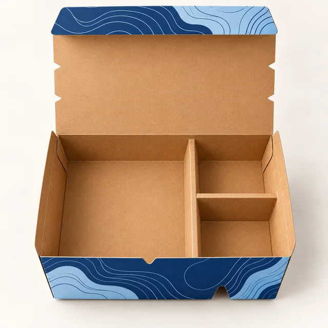 Marmitas com 3 Compartimentos — OEM Personalizado para Catering — visualização da composição e da arte personalizada