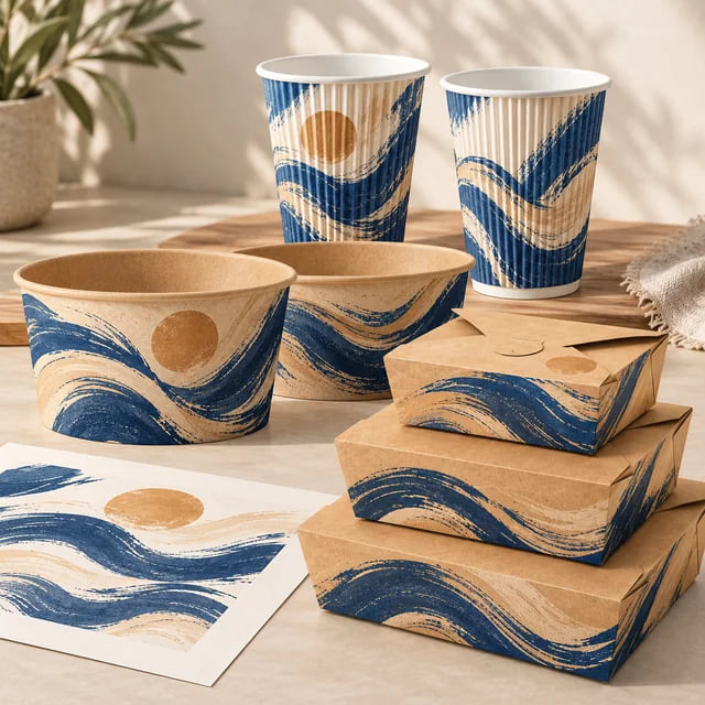 Programa de Aprovação de Arte para Várias SKUs de Embalagens de Papel com Marca — visualização de arte personalizada e composição