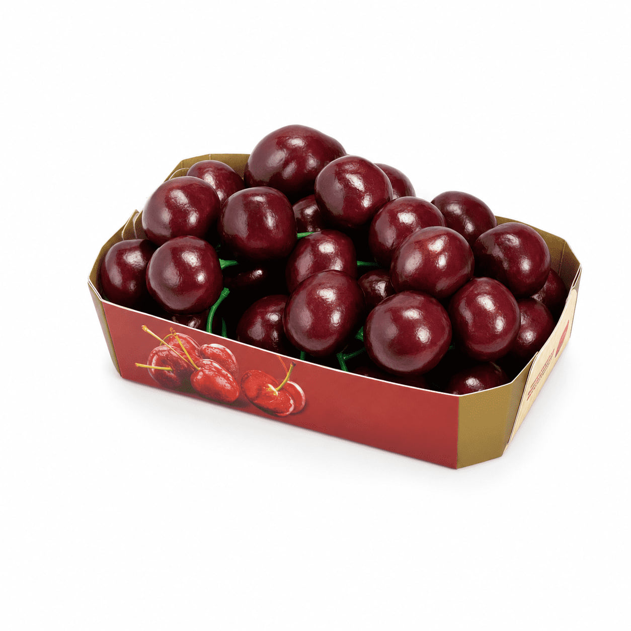 Exemplo de caixa aberta de papel para frutas