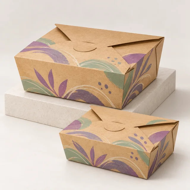 Marmitas Kraft de 800ml — OEM Personalizado para Viagem — visualização da composição e da arte personalizada