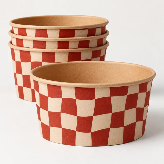 Tigelas Kraft Personalizadas para Salada de 750ml — Fornecimento OEM para Foodservice — visualização da composição e da arte personalizada