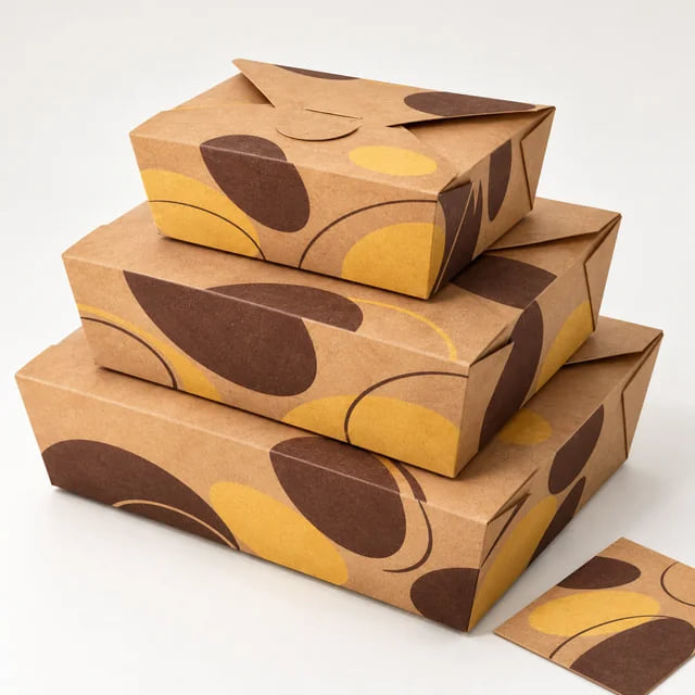 Marmitas Kraft de 3000ml — OEM Personalizado para Viagem — visualização da composição e da arte personalizada