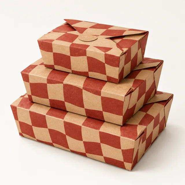 Kraft Paper Lunch Boxes — OEM for Takeaway Brands — custom artwork and composition visualization