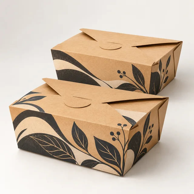 Marmitas Kraft de 1080ml — OEM Personalizado para Viagem — visualização da composição e da arte personalizada