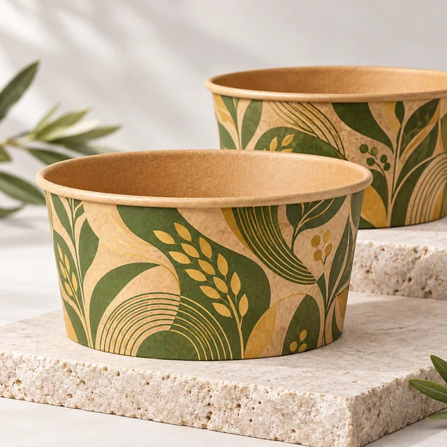 Tigelas Kraft Personalizadas para Salada de 1500ml — Fornecimento OEM para Foodservice — visualização da composição e da arte personalizada